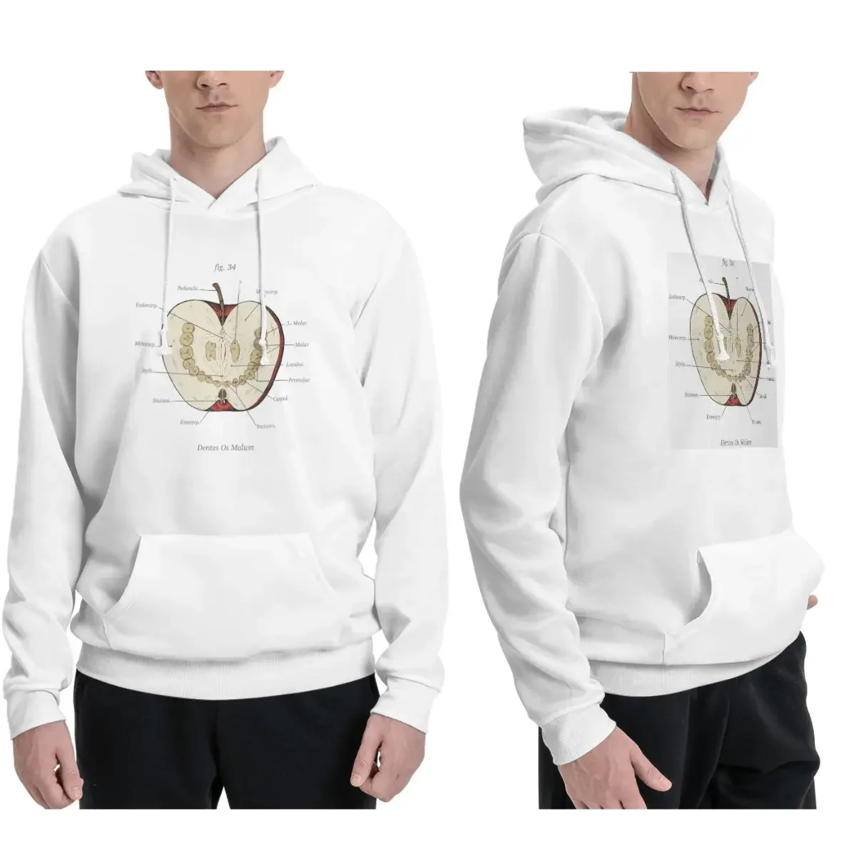 The Magnus Archives Anatomy Class - Teeth Apple Hoodies Men Women Pullover Sweatshirt Harajuku Long Sleeve Hooded Autumn Winter