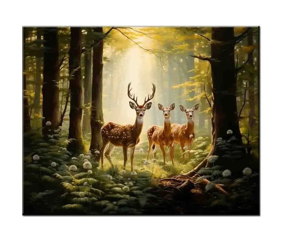 Deer hunting grounds ,Art Picture Print Silk Poster Living Room Decor, Home Wall