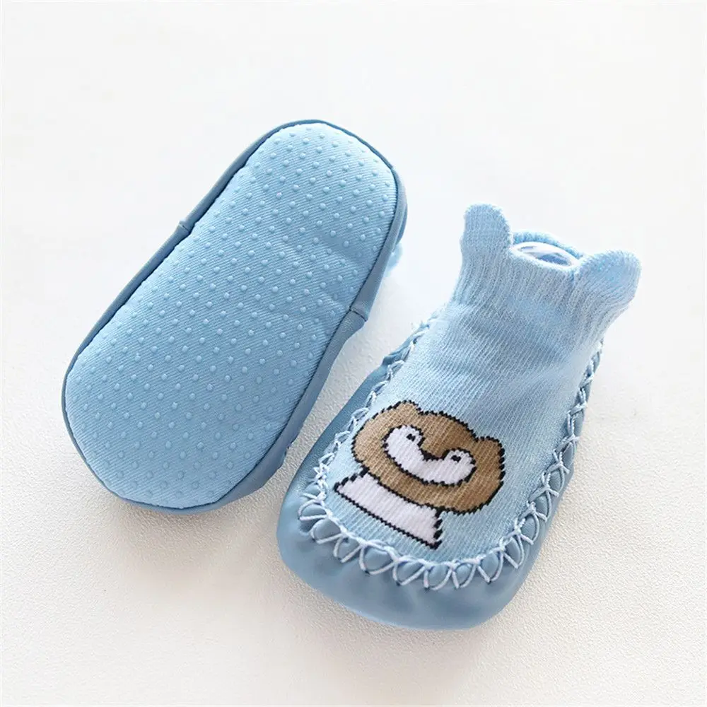 Toddler Newborn Infant Shoes Combed Cotton Socks Shoes Cartoon Anti-slip