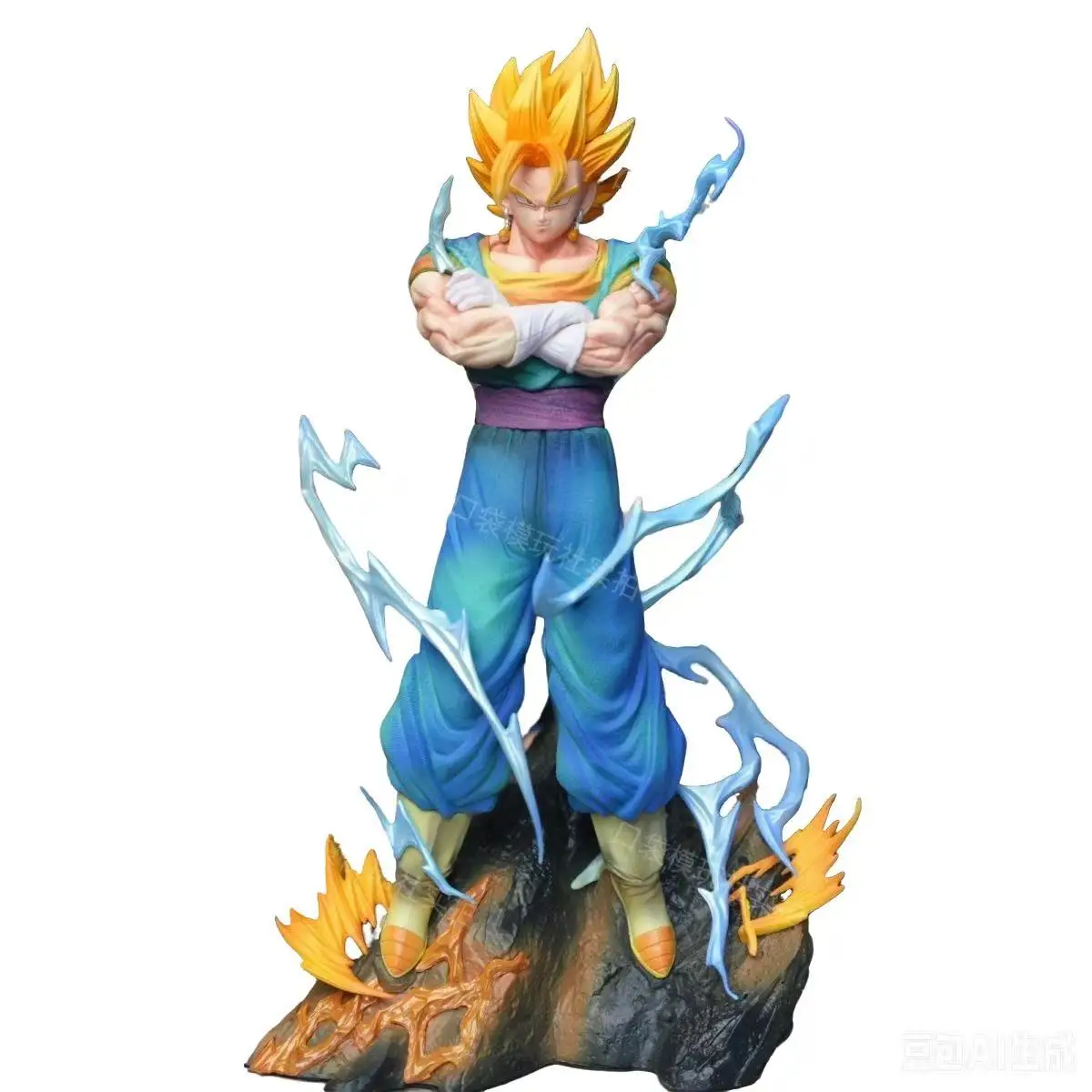 Anime Dragon Ball Z Vegetto Super Saiyan Action Figure 34cm 13inch Pvc Statue Collection Model Desktop Decor Gift For Collectors