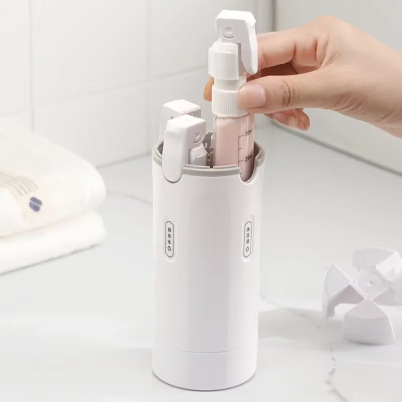 4 in 1 Portable Leakproof Travel Bottle Dispenser Set for Perfume Shampoo Conditioner Lotion
