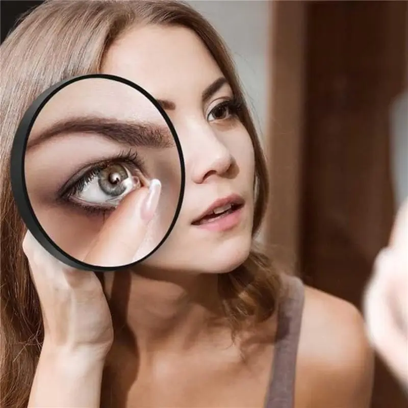 Eco Friendly 2Pcs Magnifying Mirror With Suction Cup Compact Durables Travel Makeup Mirror 20X