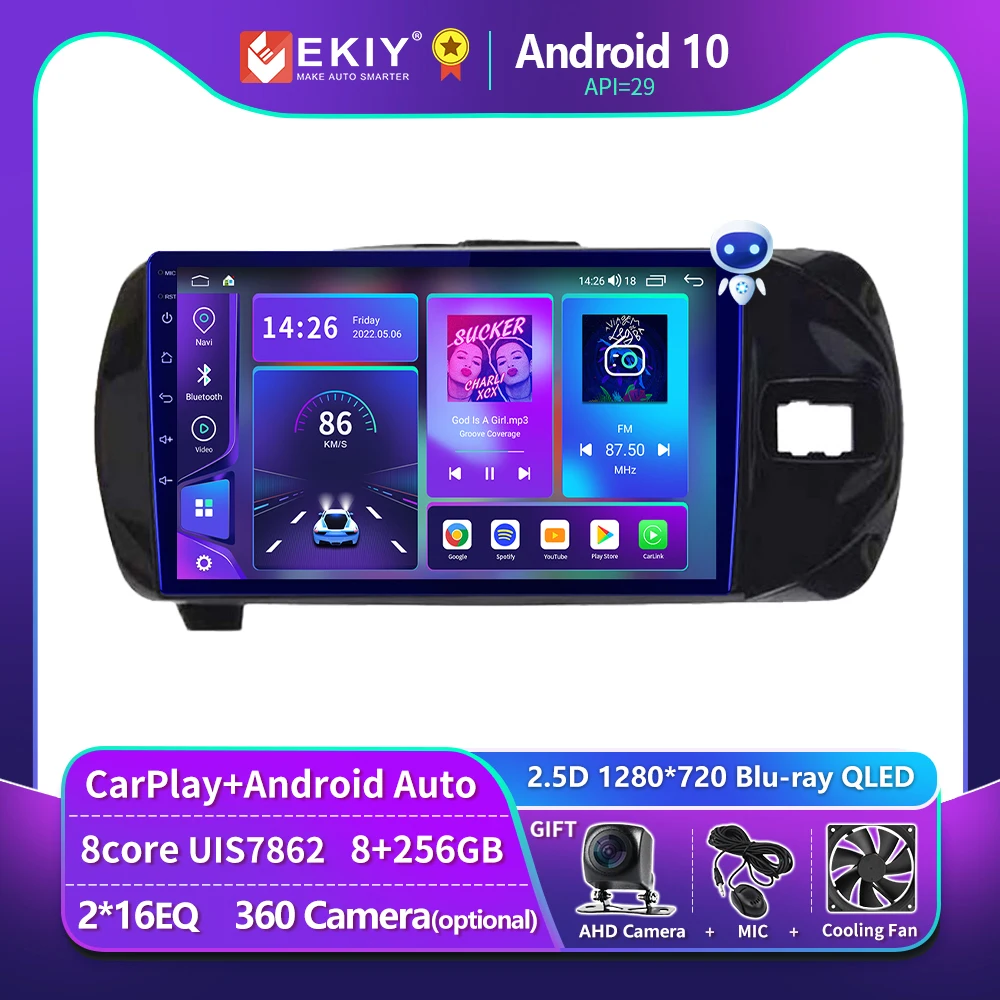 

EKIY T900 For Toyota Vitz 3 III XP130 2014-2019 RHD Android Wireless CarPlay Auto Radio Car Multimedia Navi GPS Smart 2Din DVD