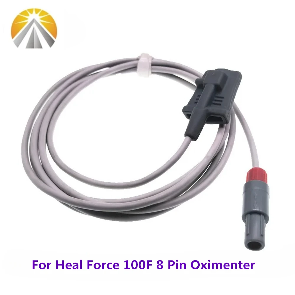 5 Pin Dual Slots 80 Degrees Reusable SpO2 Sensor For Heal Force 100F Pulse Oximeter Adult Child Neonate Patients SAO2 Probe