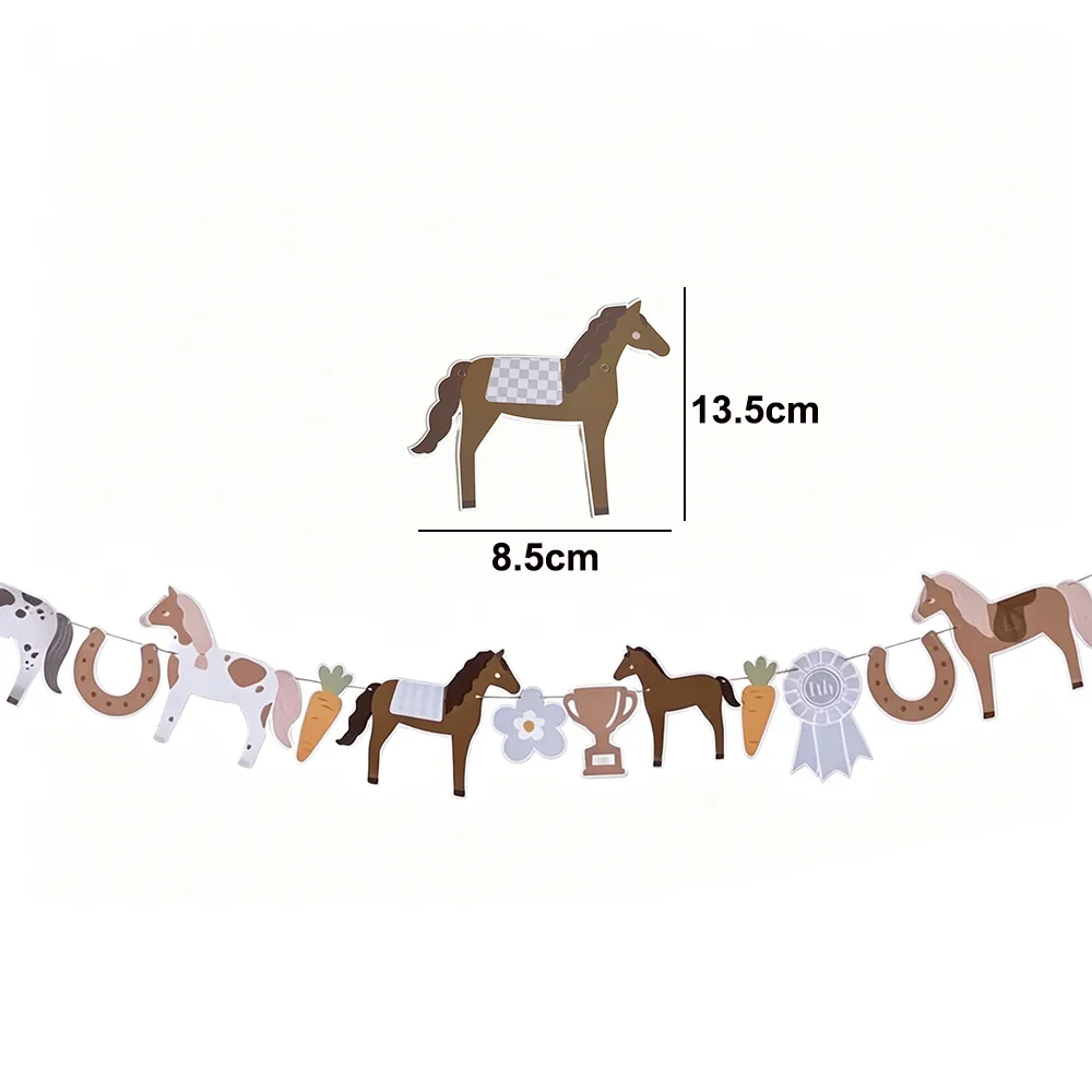 Horse Birthday Decorations Happy Birthday Banner Balloon Horse Garlands Cowboy Theme Baby Shower Decor Kids Horse Party Supplies