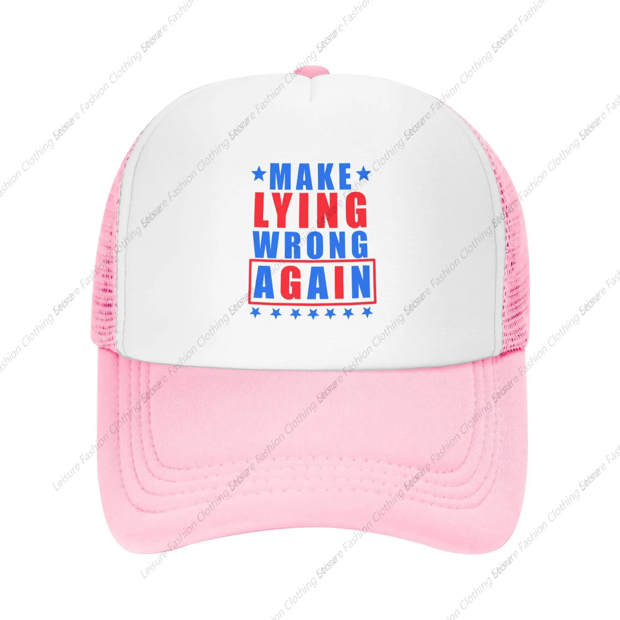 Make Lying Wrong Again Hats Trucker Hat Mesh Adjustable Funny Baseball Cap for Men Women