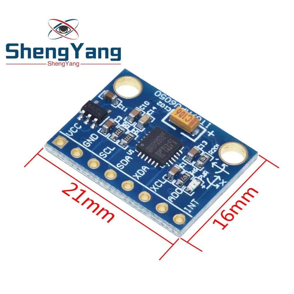 TZT 1Set IIC I2C MPU6050 MPU-6050 With Pins 3-5V DC image 6