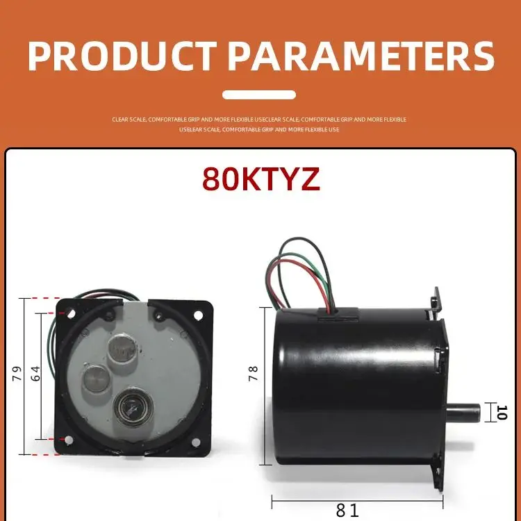 

60W 110v/220v 80KTYZ AC Motor 50HZ/60HAC Electric Motor Permanent Magnet Synchronous Motors2.5rpm5rpm20rpm30rpm40rpm50rpm