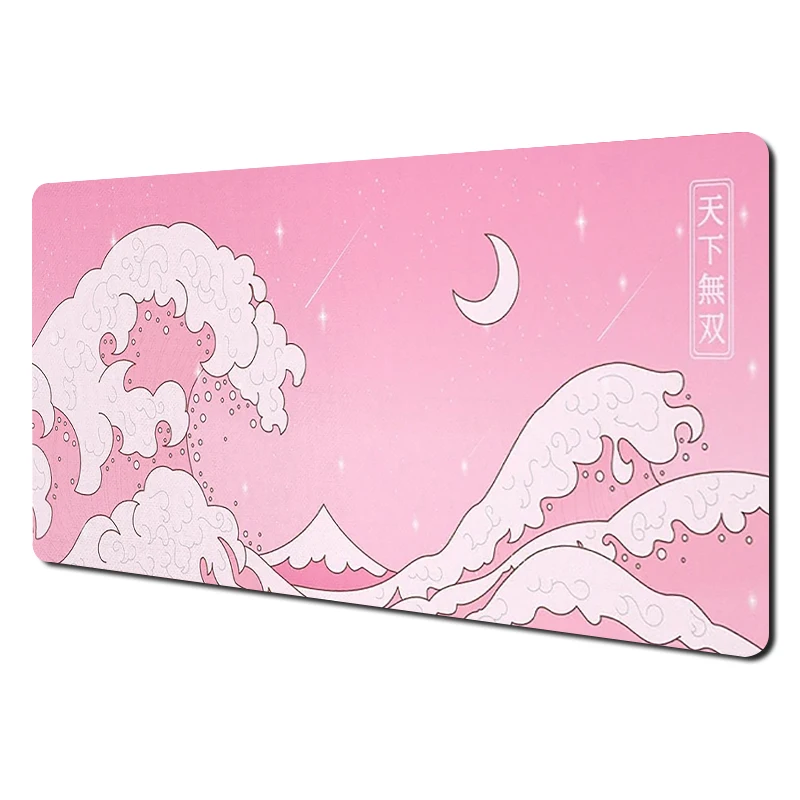 Kanagawa Waves Mouse Pad Gamer Keyboard Office Accessories Computer Big Mousepepad Gaming Desk Table Mat Writing Japan Desk Mats