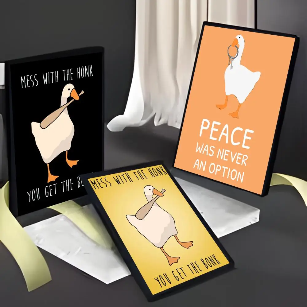 Humorous Chaotic Puzzle Game U-Untitled Goose Game Poster American Film Mural Home Childrens Room Wall Decor Print