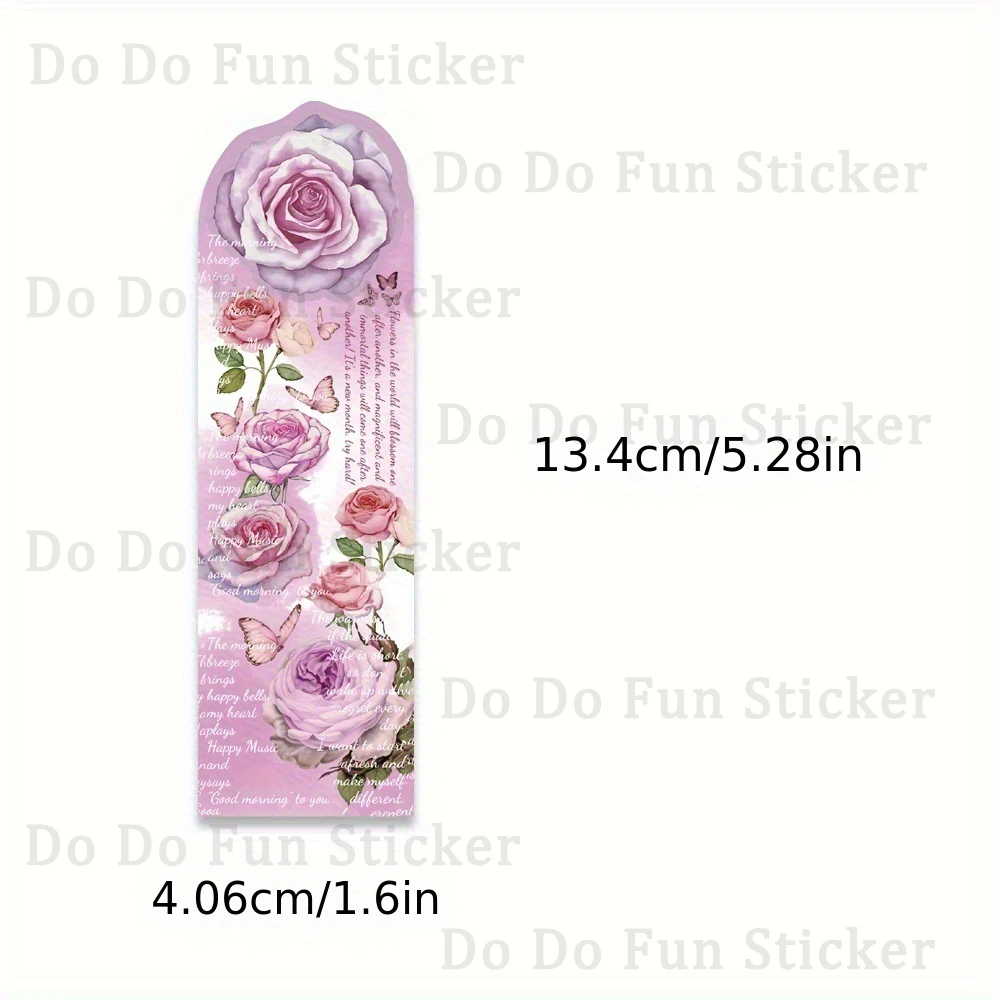 30PCS Dreamy Beautiful Butterfly Flower Art Graffiti Bookmark Reading Paper Book Handbook Marking Card Decorative Gift