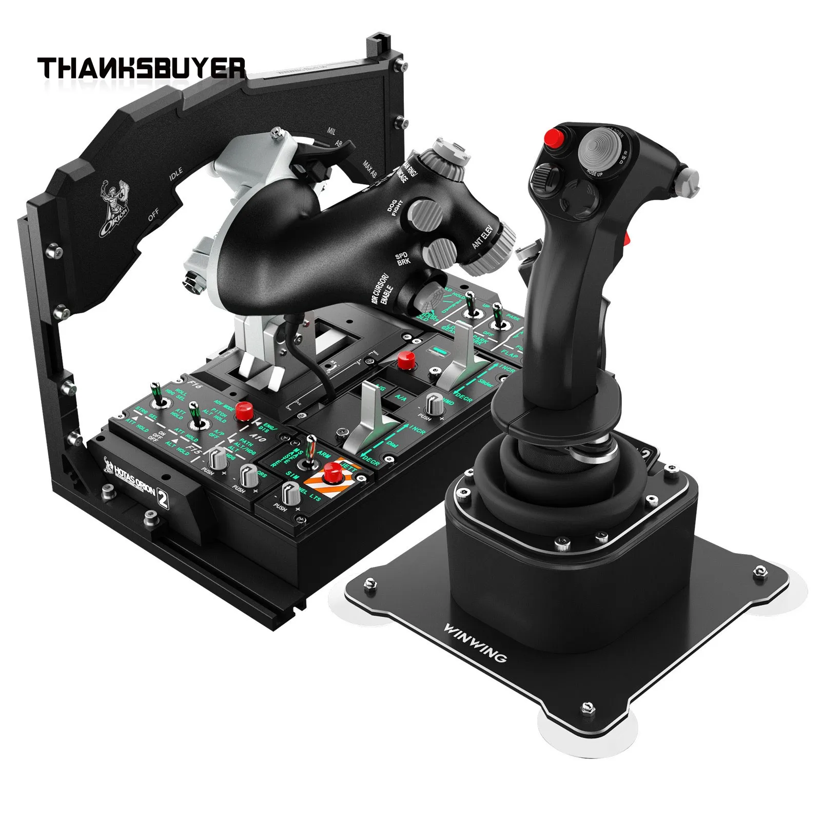 

Simplayer Orion2 HOTAS16 Flight Simulator MFSSB Version (Pre-install) Joystick Base 16EX Metal Joystick Grip with Shaker Kit