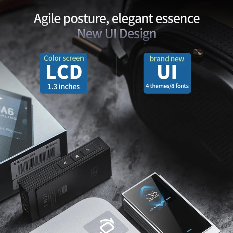 SHANLING UA6 Dongle Cap HIFI Portable USB DAC Headphone Amplifer 4 x CS43131 DACs Hi-Res Audio DSD 512 3.5mm 4.4mm Bal