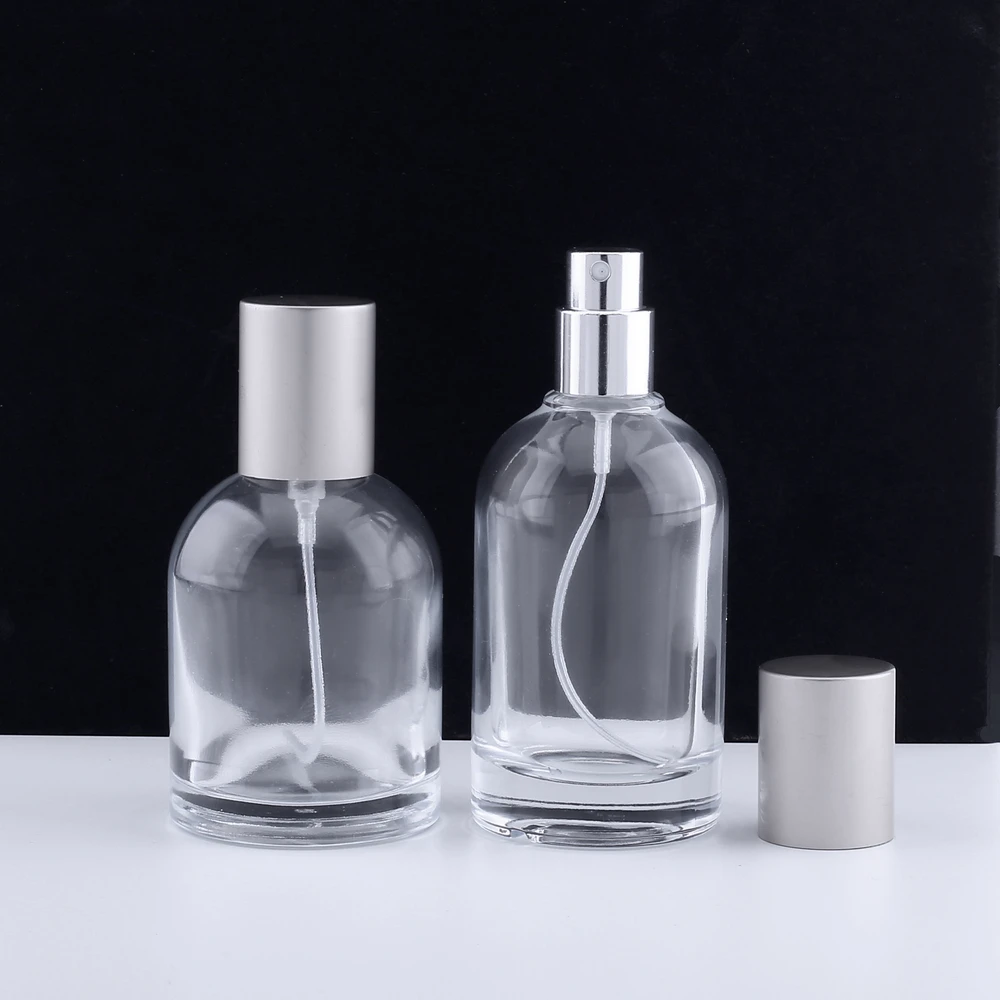 

120pcs Empty Round Clear Fragrance Bayonet Glass Perfume Bottle 30ml 50ml 100ml Perfume Spray Glass Bottles With Bayonet Cap