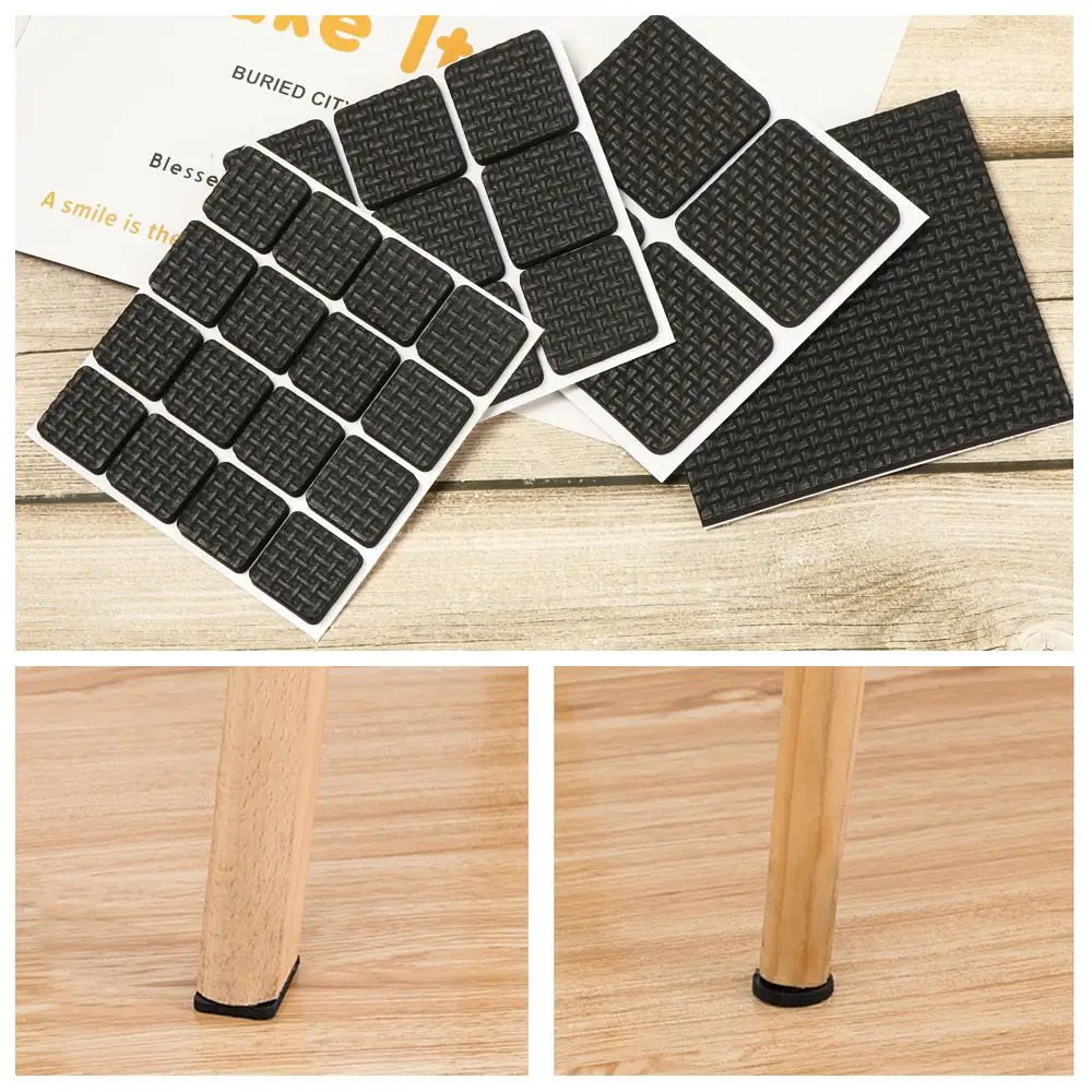 1/4/9/16PCS Black Foam Anti-slip Mat Self Adhesive Chair Sofa Floor Protectors Furniture Leg Pads Table Feet Covers