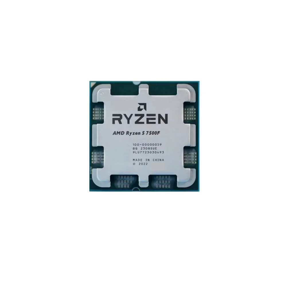 Новый объемный процессор Ryzen 5 7500F R5-7500F 3,7 ГГц, 6-ядерный, 12-поточный процессор 5NM L3 = 32M 100- 000000597   Розетка АМ5 без кулера