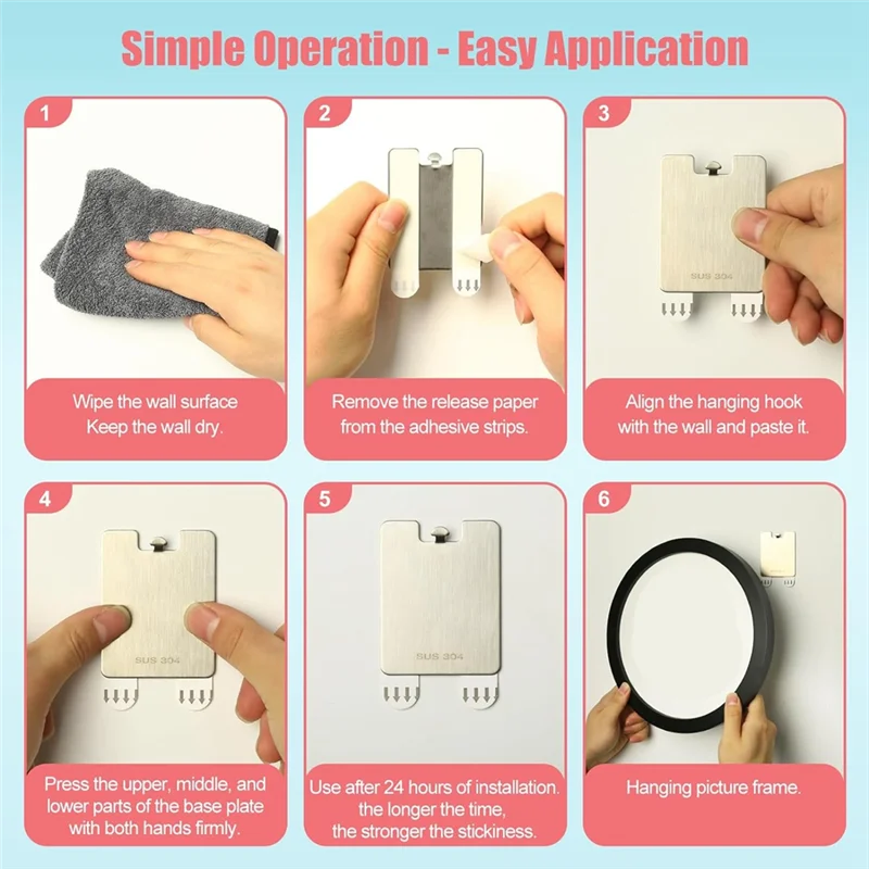 Picture Frame Hangers Damage Free Hanging, Picture Hanging Hooks No Damage To Wall Paint, Picture Wall Hangers 12 Pack-AT64