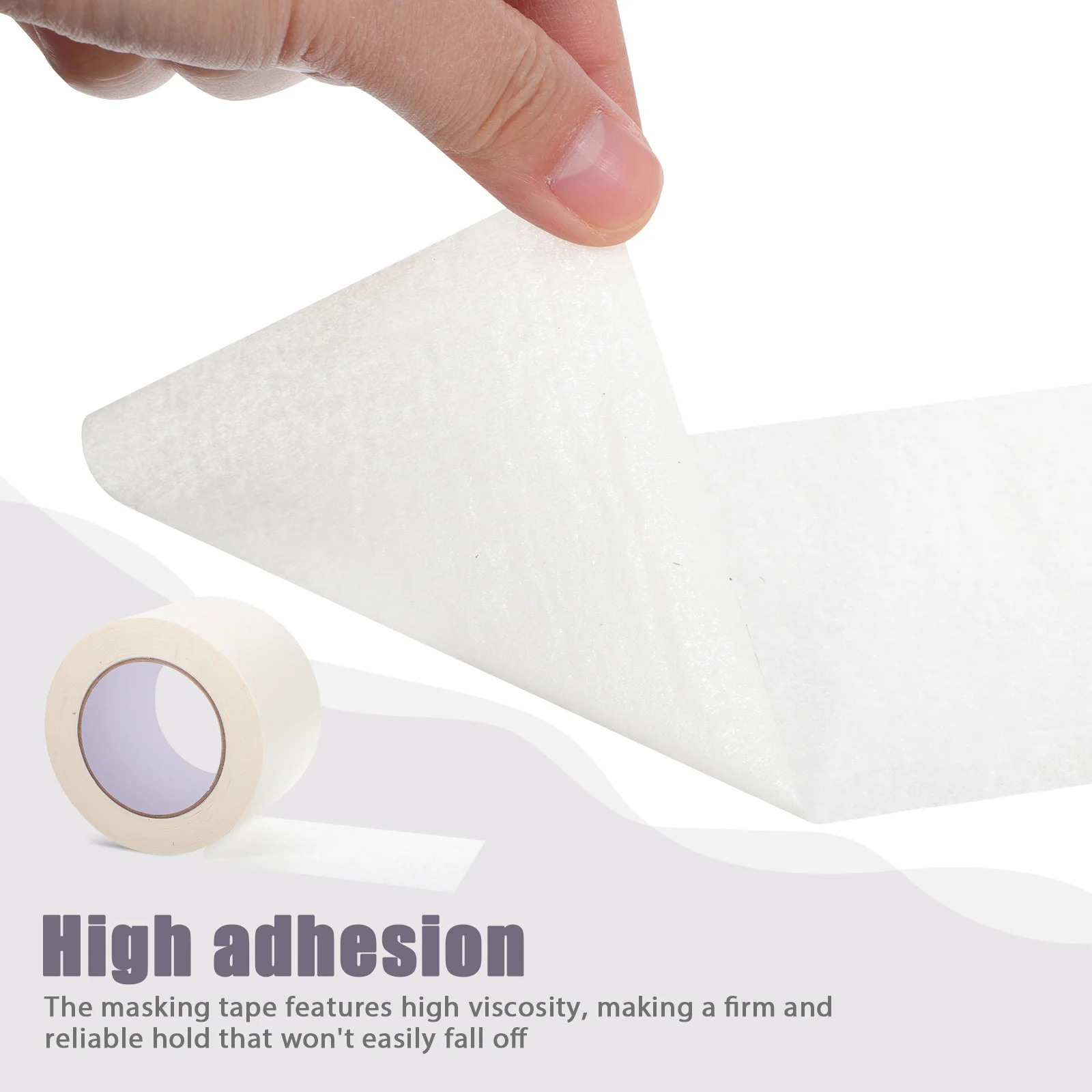 벽 페인팅용 와이드 마스킹 테이프 1롤 고접착 종이 테이프 깨끗한 선 그리기 라벨링 공예 테이프 방수 강력 접착
