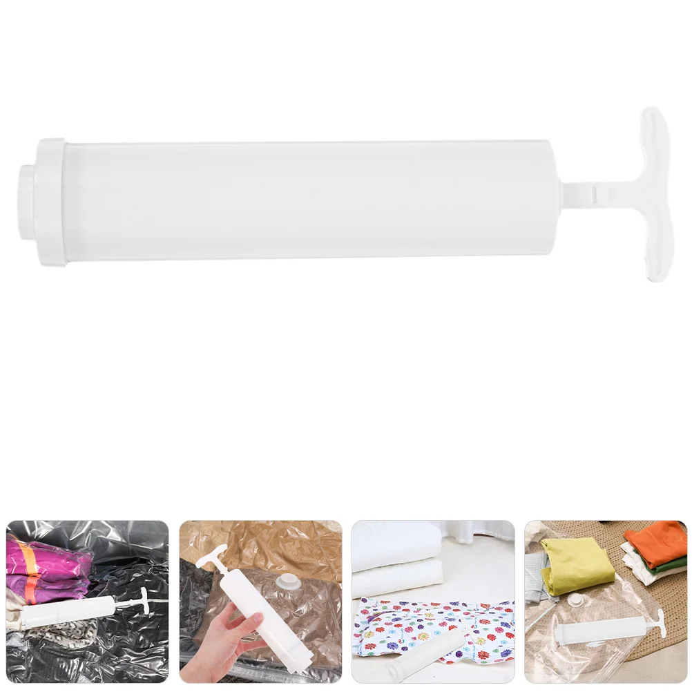 

2pcs Portable Vacuum Bag Pump Small Manual Compression Pump For Travel Clothes Storage Pvc Space Saver Hand