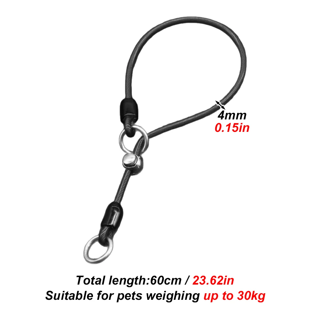 Collar de acero inoxidable resistente a mordeduras para perros