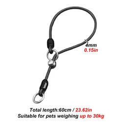 Collar de acero inoxidable resistente a mordeduras para perros