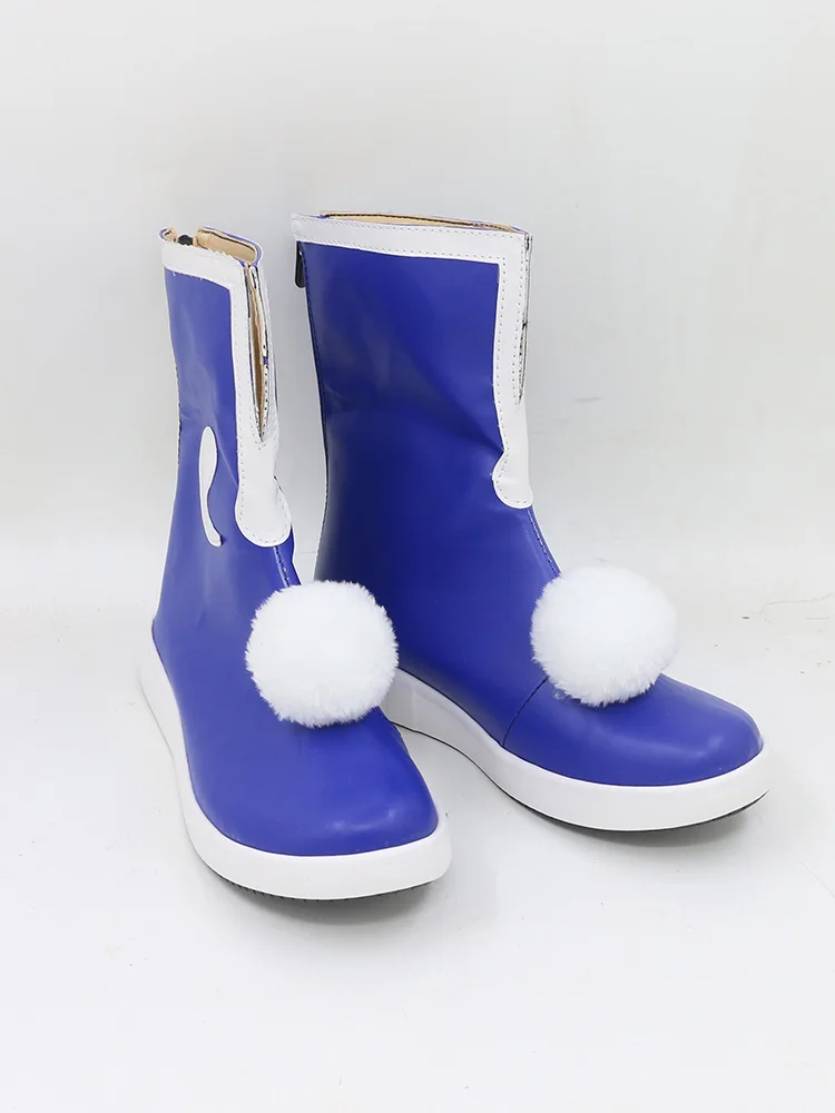 Gyu Twin Princess Rein Cosplay Schoenen Laarzen Halloween Anime Blauwe Laarzen