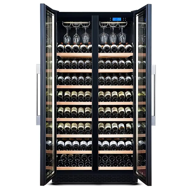 

Single Temperature Modern Metal Glass Wine Refrigerator Display Bar Liquor Storage Cabinet for Hotel Restaurant