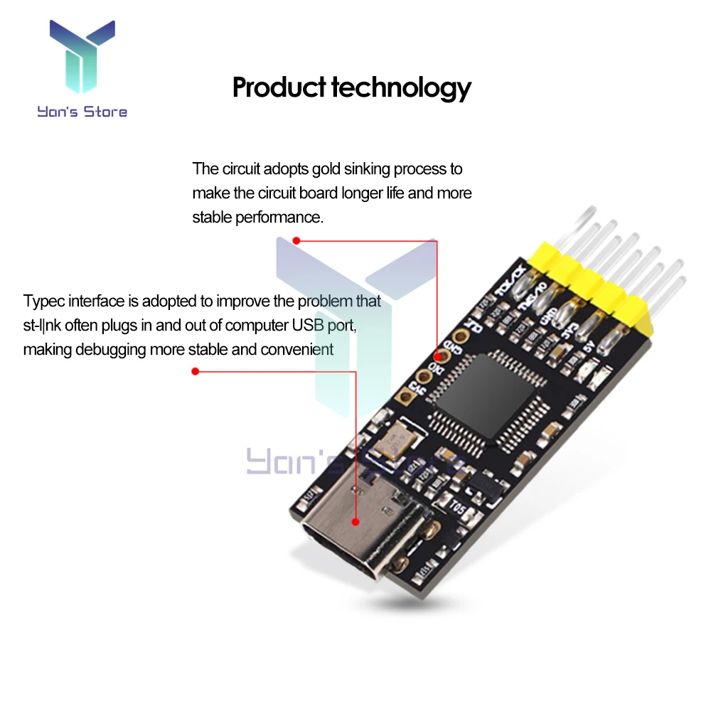 STM32 Development Board Cortex-M DAP Downloader จำลองโมดูล CMSIS Debugger Keil SWD Serial Port 3.3V/5V สำหรับ Arduino