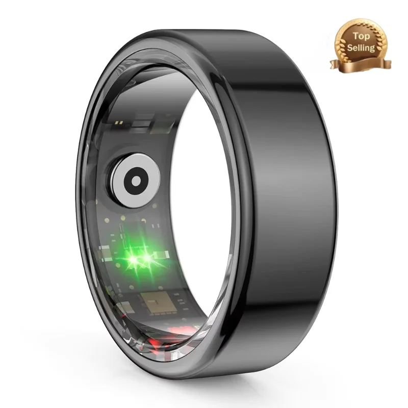 R06 Smart Ring Men Women, Heart Rate And Blood Oxygen Monitor Ip68 5atm Waterproof Bluetooth Connected Wise Multi-sport Mode