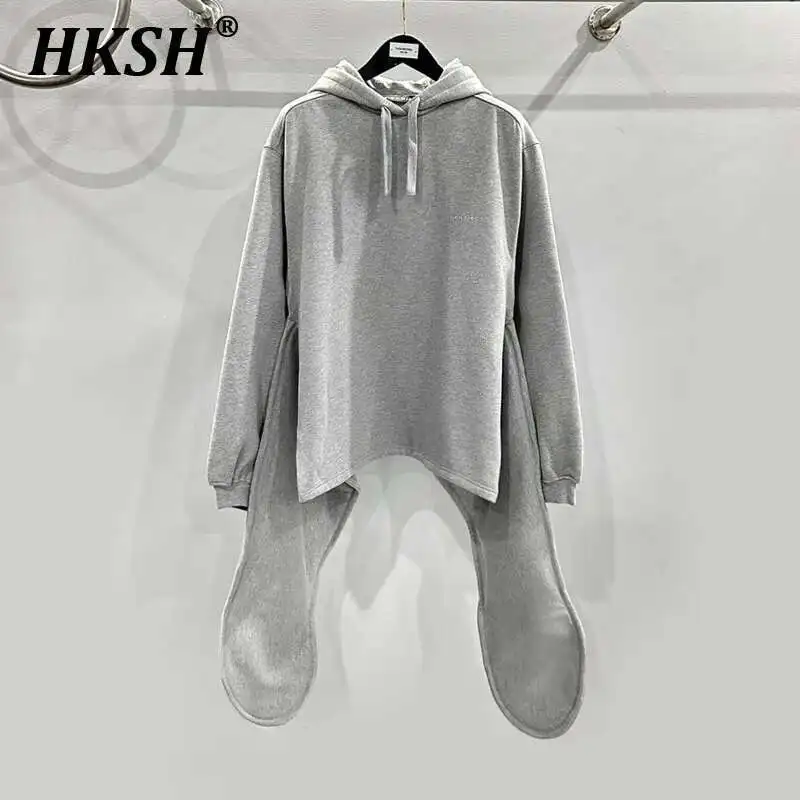 

HKSH Spring Autumn New Women's Tide Stylish Personality Rabbit Tied Waist Belt Cotton Hoodie Loose Long Sleeve Sweatshirt HK3440