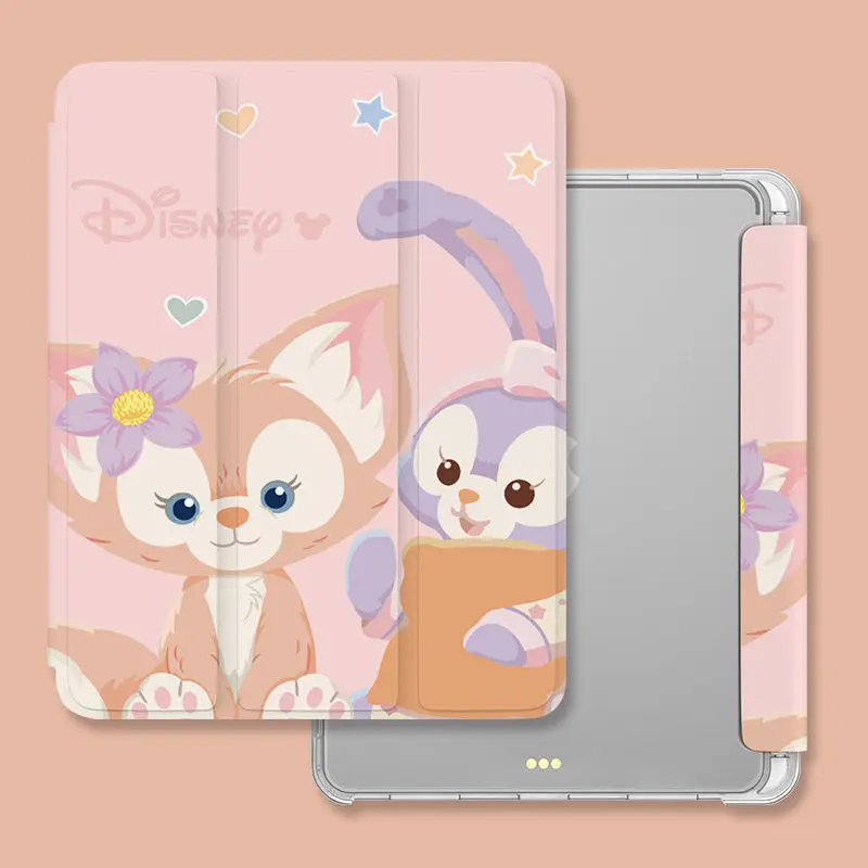 

Transparent Disney iPad Case Pro 11 Cartoon 10.2 inch 3 Fold Cover for Air 3 4 5 10th Gen Mini