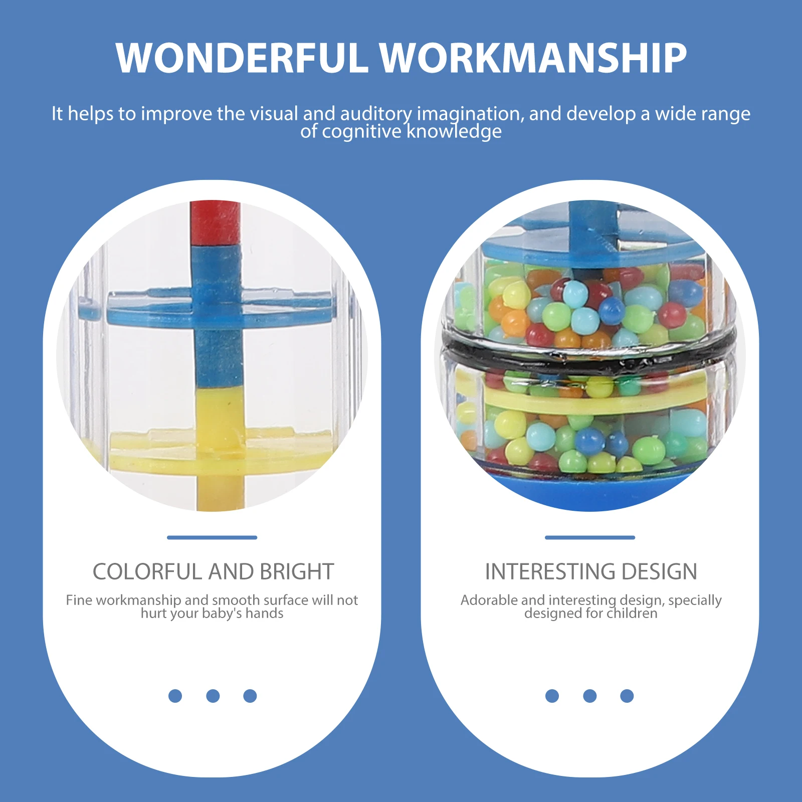 

1Pcs Rain Sound Tube Educational Musical Instrument Fun Cognitive Play Early Learning Teaching Tool Assorted Color