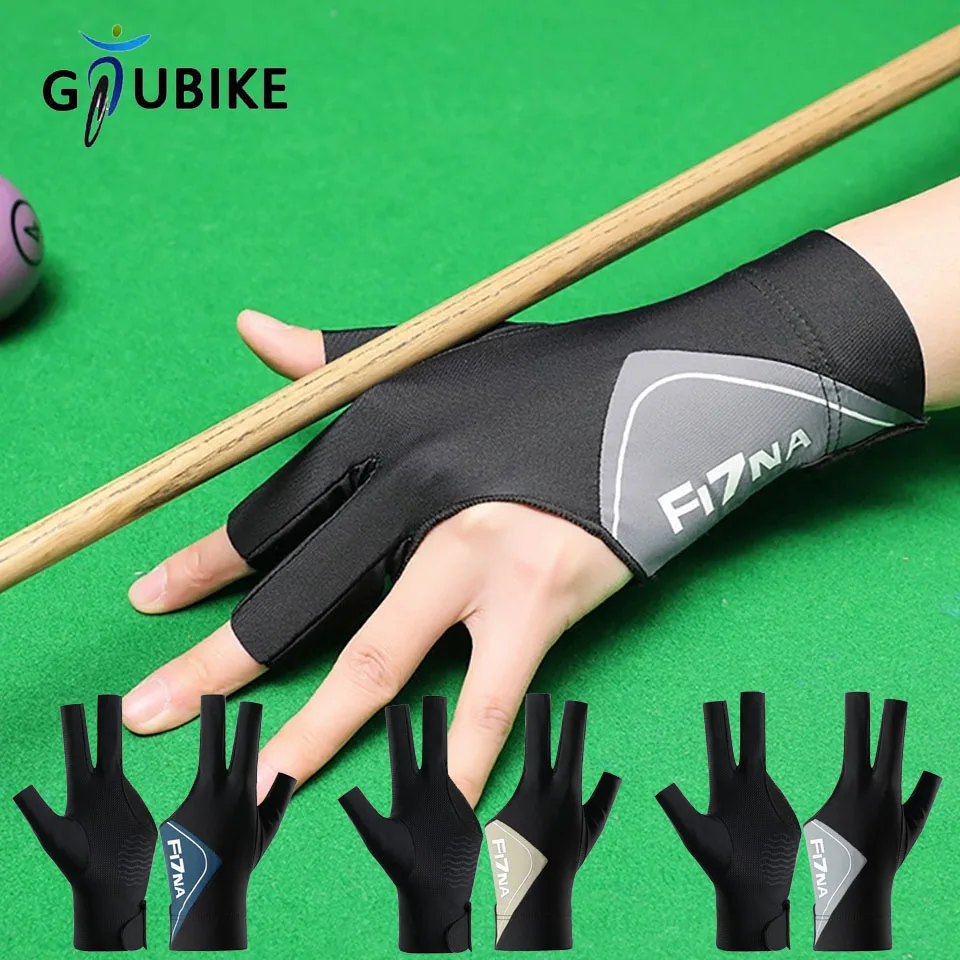 

GTUBIKE 1 шт. профессиональные бильярдные перчатки для левой руки, силиконовые противоскользящие эластичные дышащие перчатки для бильярда, перчатки для снукера с 3 пальцами