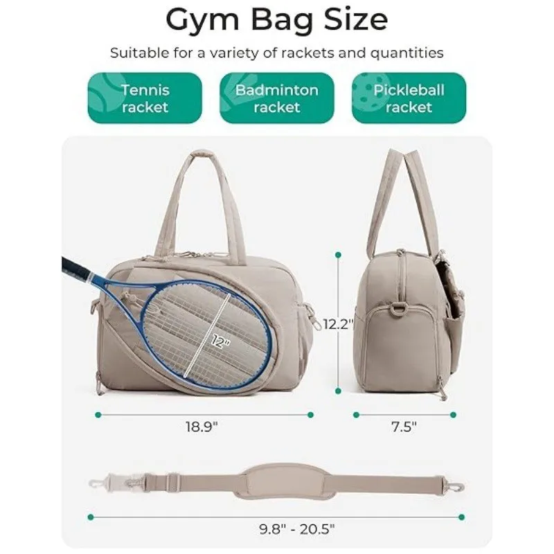 Tennis Rackets Bag Badminton Pickleball Storage Bag Outdoor Travel Sports Training Commuting Shoulder Bags Padel Handbag