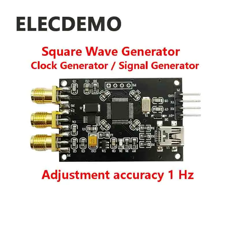 Square Wave Generator Module 3CH 8K-100MHz High Precision 12-Bit Resolution Adjustable Frequency Signal Clock Source TTL Output