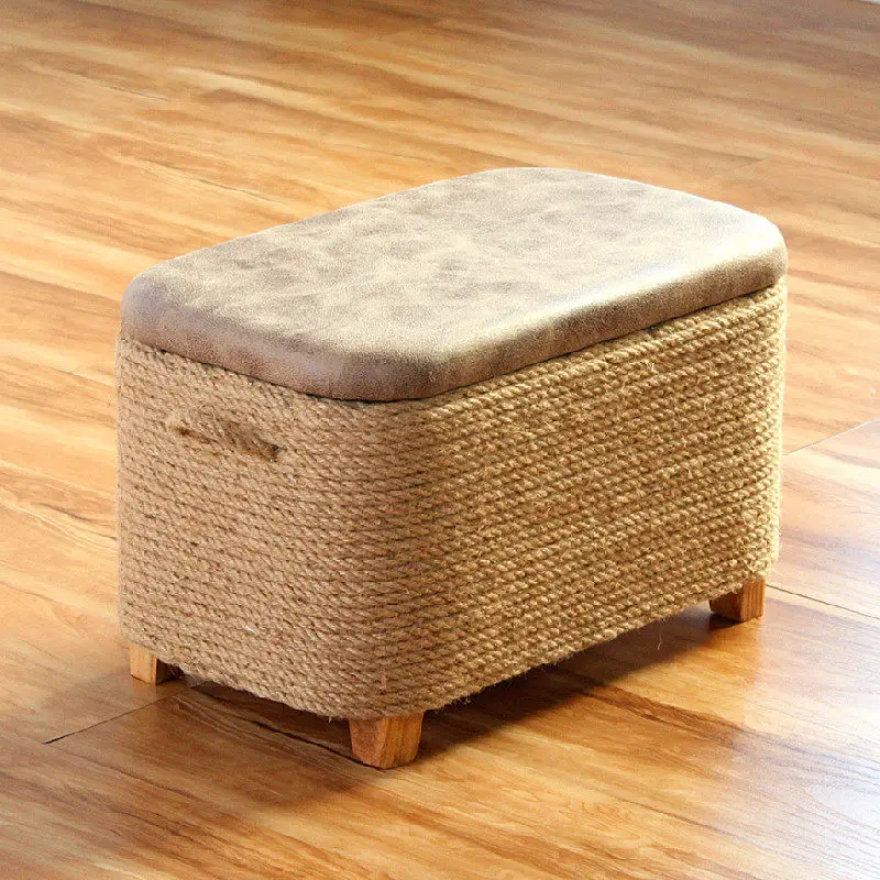 Storage stool Storage Solid wood low Sofa stool Long Bedside Foot stool Home door shoe changing