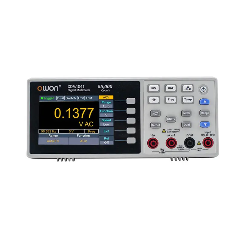OWON XDM1041/XDM1241 Bench Digital Multimeter 4.5 digits True RMS Current Voltmeter Temperature 3.5