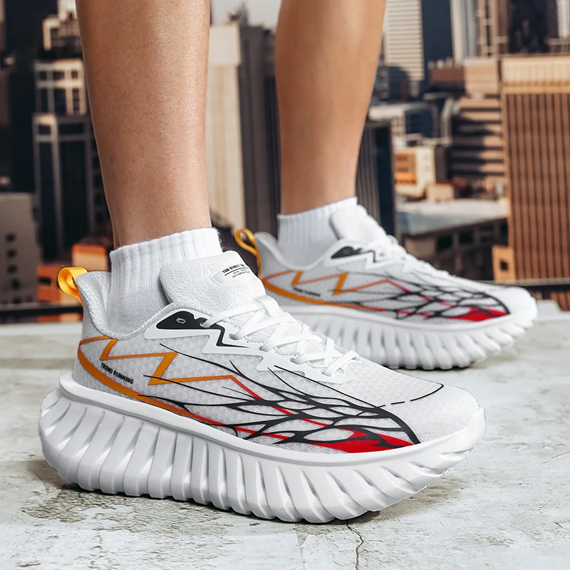 

2025 New Men Sports Running Shoes Off Marathon Breathable Light Comfortable Women Athletic Sneakers Gym Jogging Air Cushion