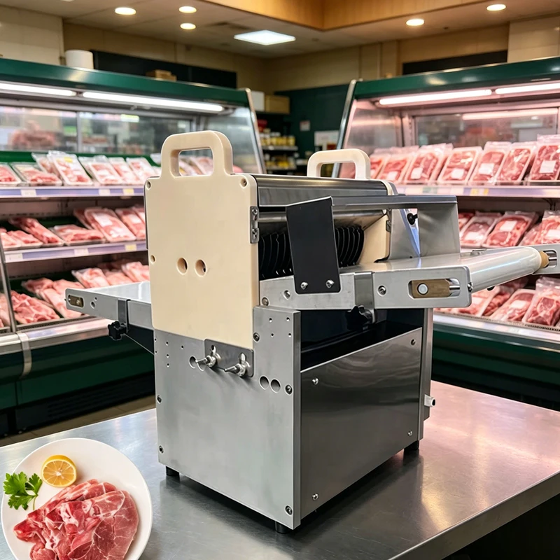 Adjustable Stainless Steel Meat Slicer for Restaurant Kitchen Fresh Frozen Lamb Cutter Machine Commercial Grade Food Processor