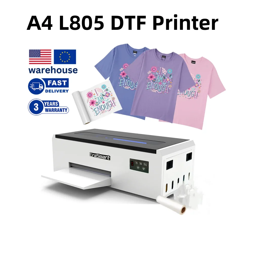 

A4 L805 Head Mini DTF Printer TShirt Machine Direct To Film Printer for DIY T-shirt Hoodies Jeans Fabric Printing Machine