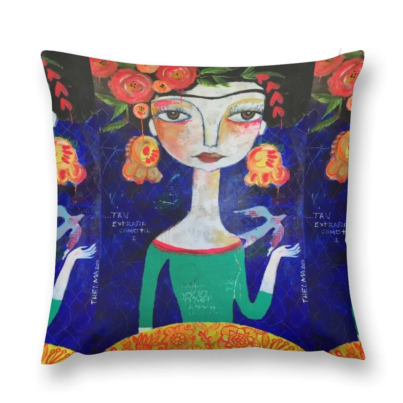 Tan Extra?a como tu - No. 1 (I'm just as strange as you) Throw Pillow Anime Sofa Covers Room decorating items pillow