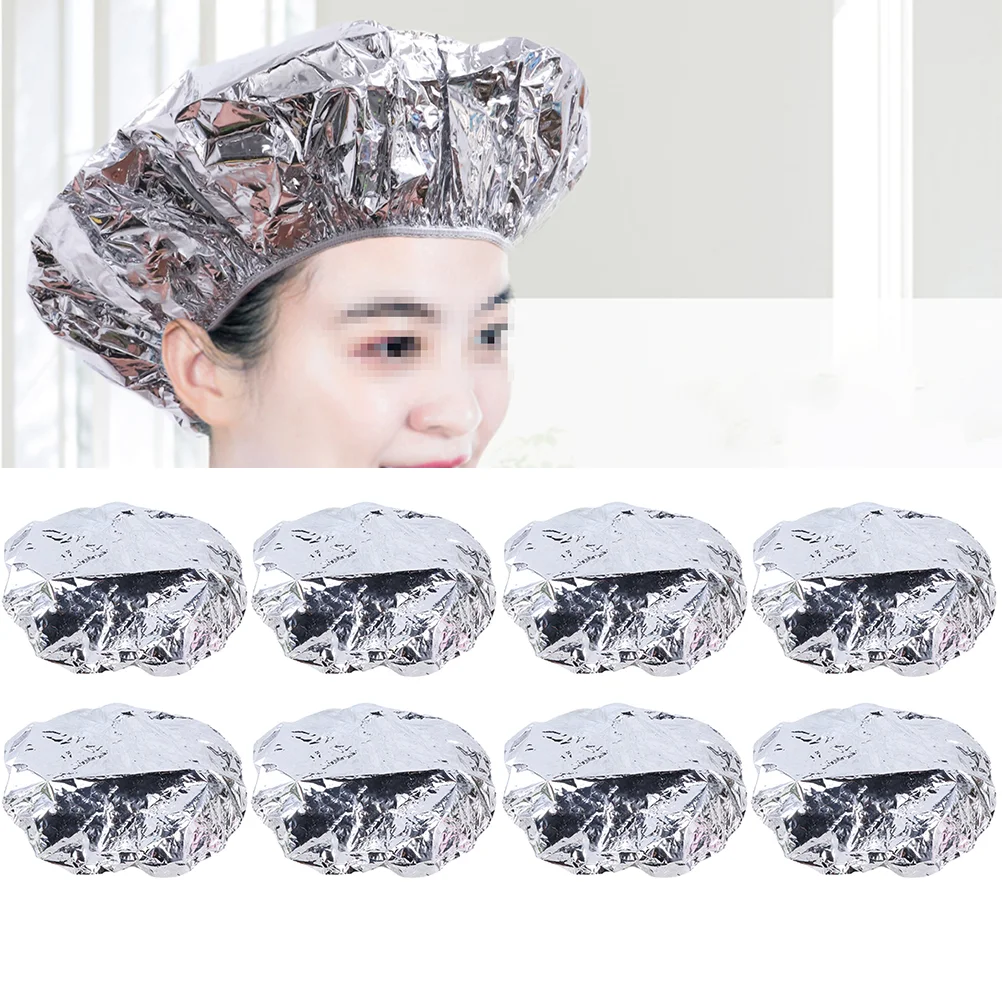 10pcs Self-Heating Tin Foil Hat Thickened Heating Steam Hair Mask Cap WaterProof Hair Salon Smooth Hair Oil Baking Cap