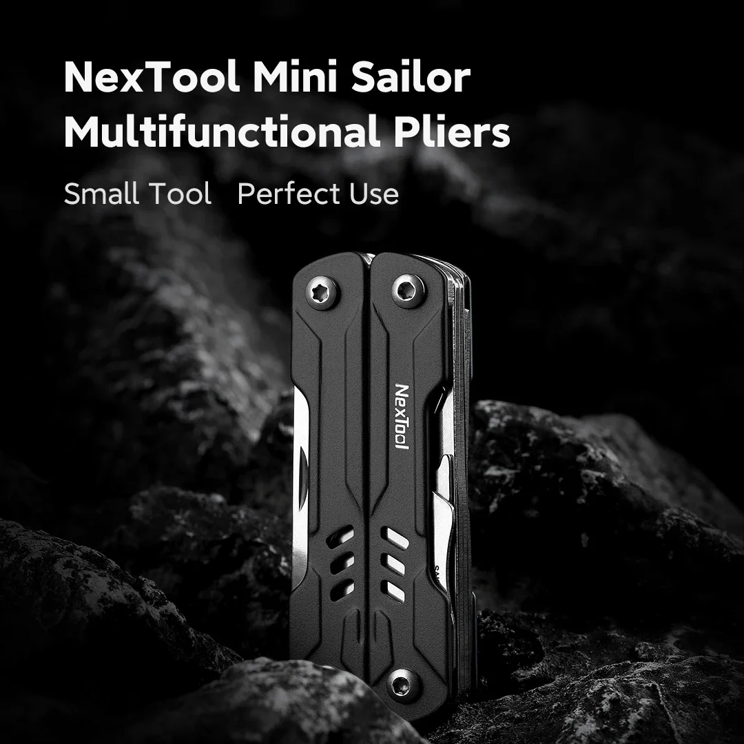 NexTool 11 In 1 Mini Sailor Pliers Multi Tool Folding Scissors Screwdriver Portable EDC Outdoor Equipment Hand Tools Black