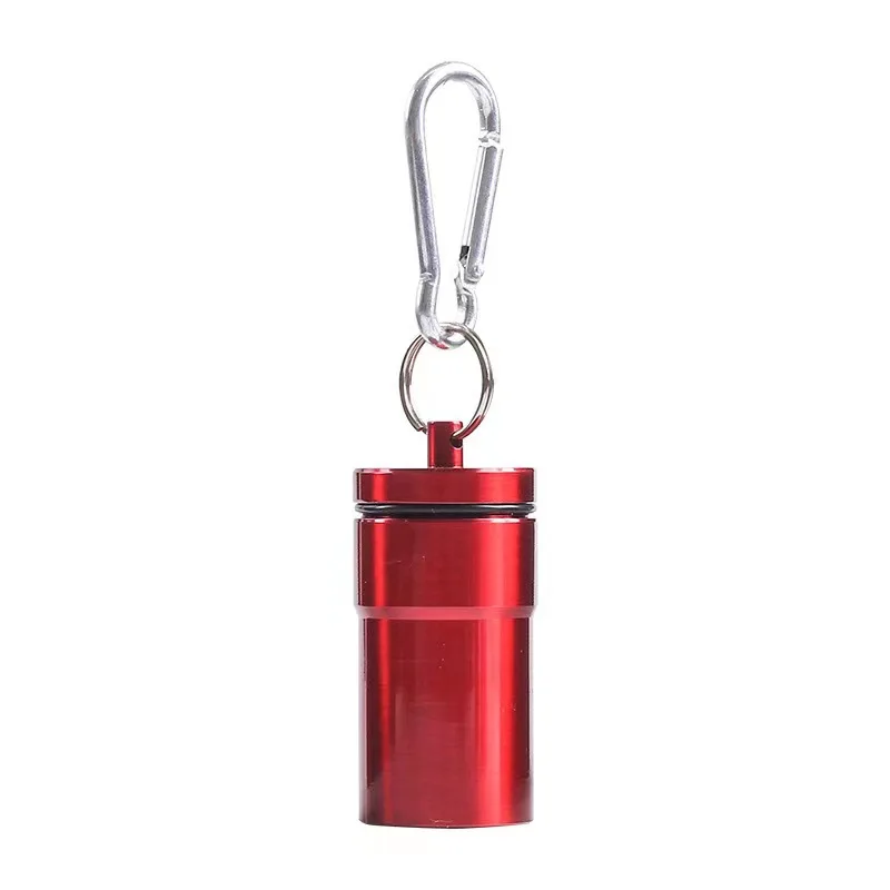 1Pcs Winddicht Zigaretten Aschenbecher mit Schlüsselbund Aschenbecher Outdoor Tragbare Tasche Aschenbecher mit Deckel Aluminium Lagerung Rohr Halter – Detail 14