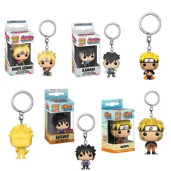 Funko Pop Keyring Kawaki Sasuke Boruto Uzumaki Pop Pocket Naruto Keychains Vinyl Action Figure Toys Dolls for Children