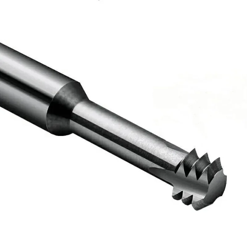 Fresa de extremo de rosca de micro carburo de 3 dientes M1 M1.2 M1.4 M1.6 M2 M2.5 M3 M4 M5 M6 M8 M10, fresa de hilo flautas cortas