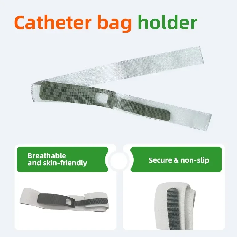 AP01 for Adjustable Catheter Leg Straps with Slip Silicone Elastic Urinary Catheter Strap 2.5x55cm Nylon Polyester