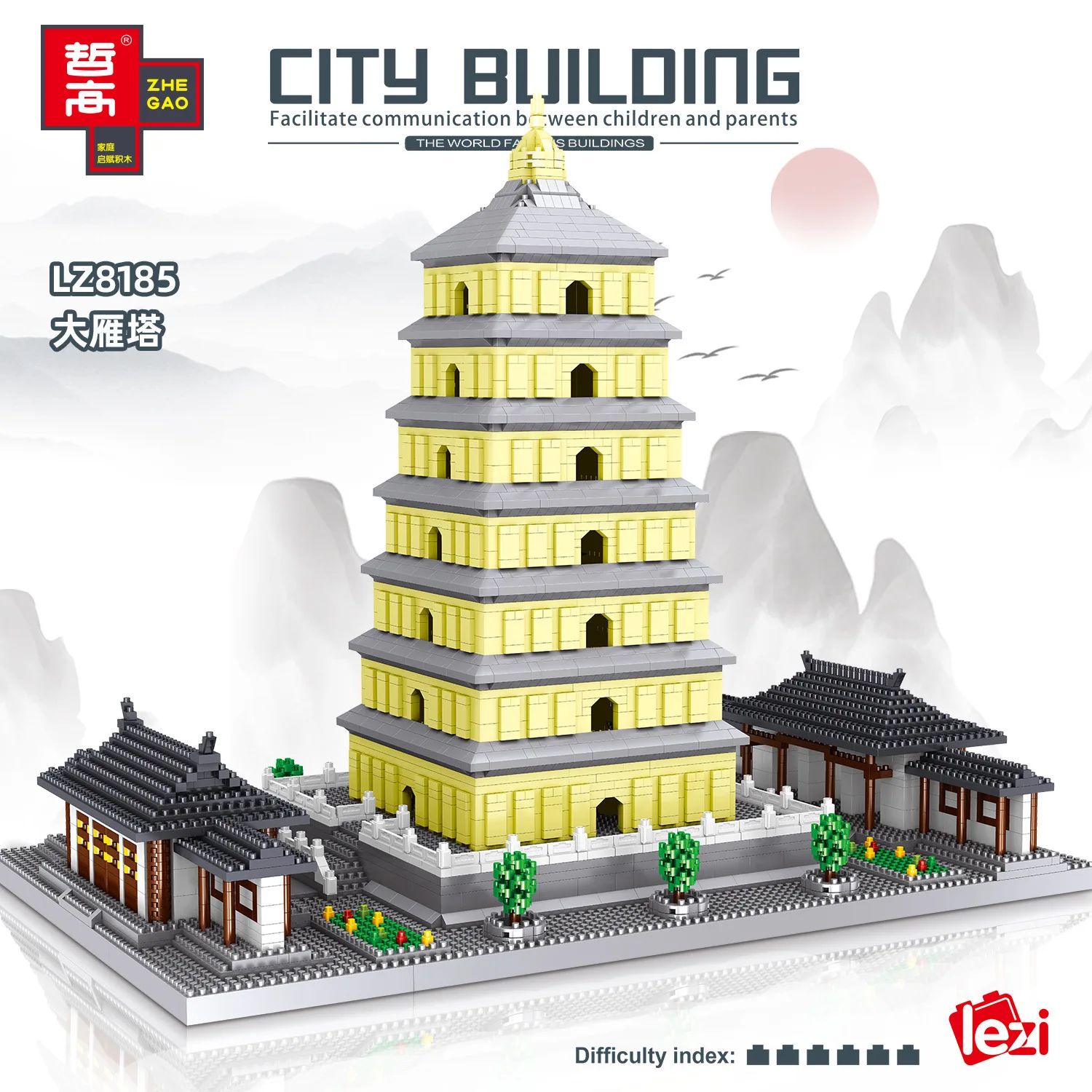 

4925pcs LEZI Mini Blocks World Famous Architecture Building Bricks Dayan Pagoda Chinese Tower Juguetes Toys Kids Gift Girls 8185