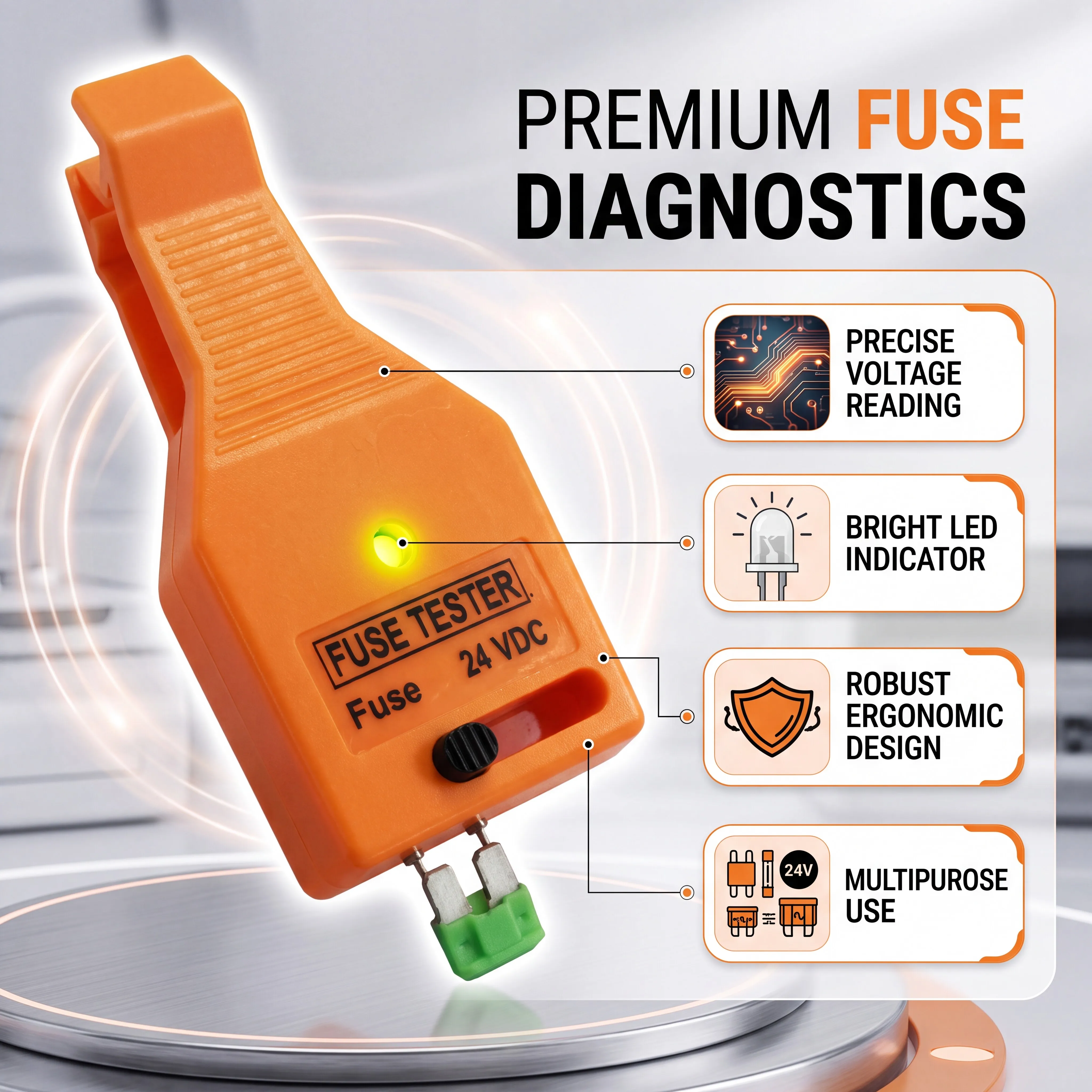 Universal Car Fuse Tester Multifunctional Portable Checking Blade Fuse Checker Puller Tool Auto Fuse Tester Car Accessories