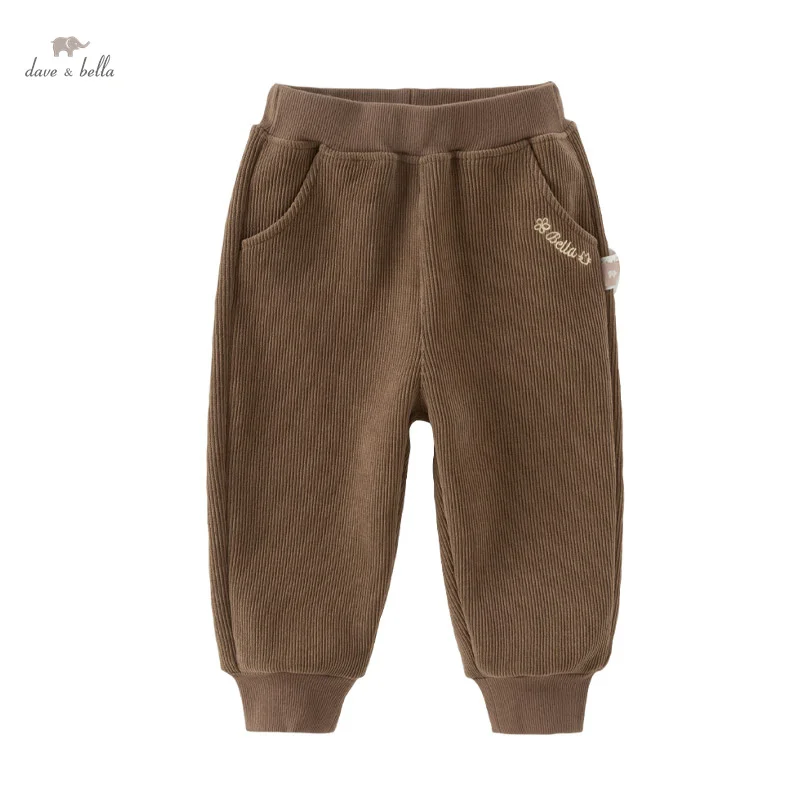 Dave Bella Children's Baby Pants 2024 New Autumn Winter Girls Baby Fashion Casual Sweet Cute Trousers Warm DB4242952